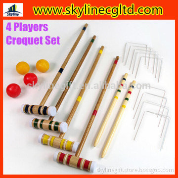 Kid's garden sport Lawn games croquet set with Deluxe Carry bag